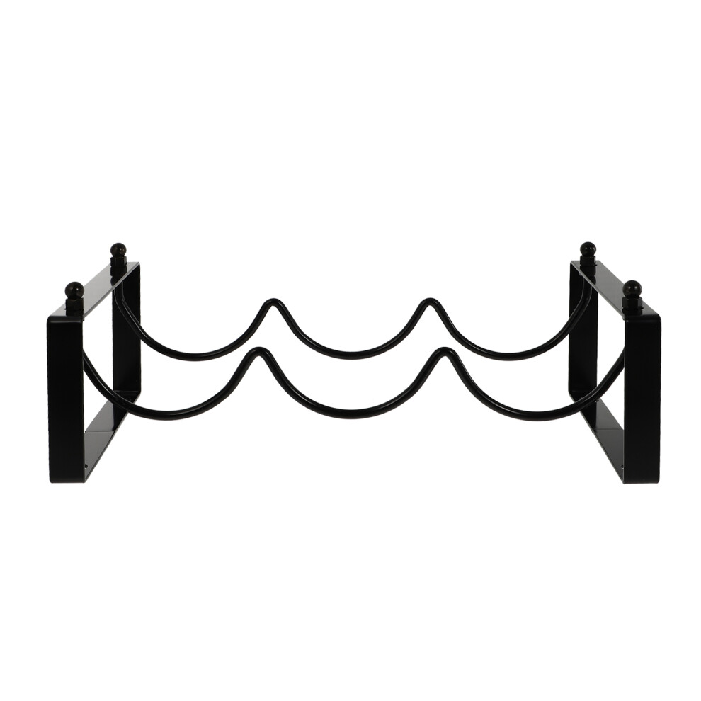 Creative Wine Stand 1pc In Black Iron For Bar Use And Home Use-image-OPC-PK8BWBQ-NEW