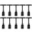 Advertisement Sign Clips Plastic Price Holder Black 10pcs 10