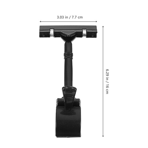 Advertisement Sign Clips Plastic Price Holder Black 10pcs 1