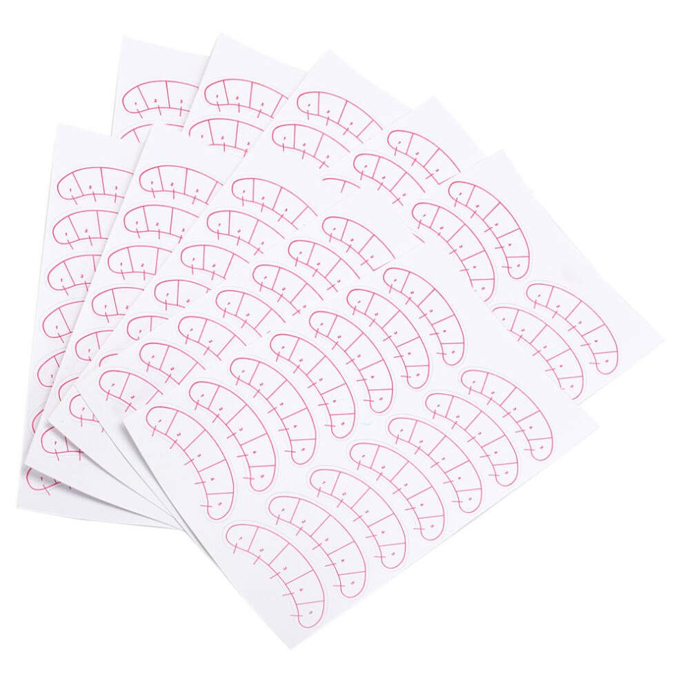 Ohphcall 10 Sheets Grafted Eyelashes Sticker Beauty Salon Extension Supplies