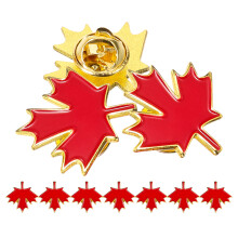 Worgeous 12 Pcs Brooch For Cardigans Maple Leaf Badge Miss