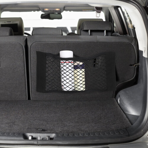 Black Car Storage Net Bags Space Saving 2pcs 21.7x9.8in 2