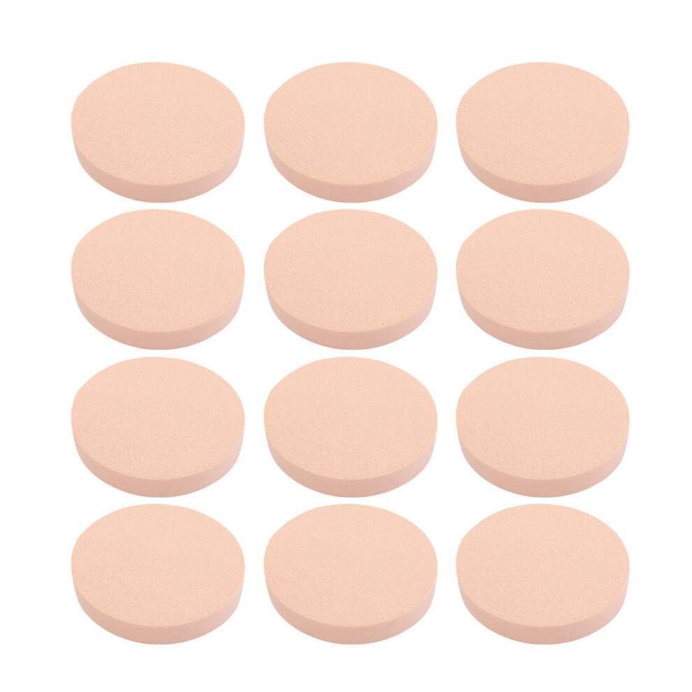 Aboofan 12Pcs Round Powder Puff Cosmetic Round Sponge Sponge Applicator Makeup