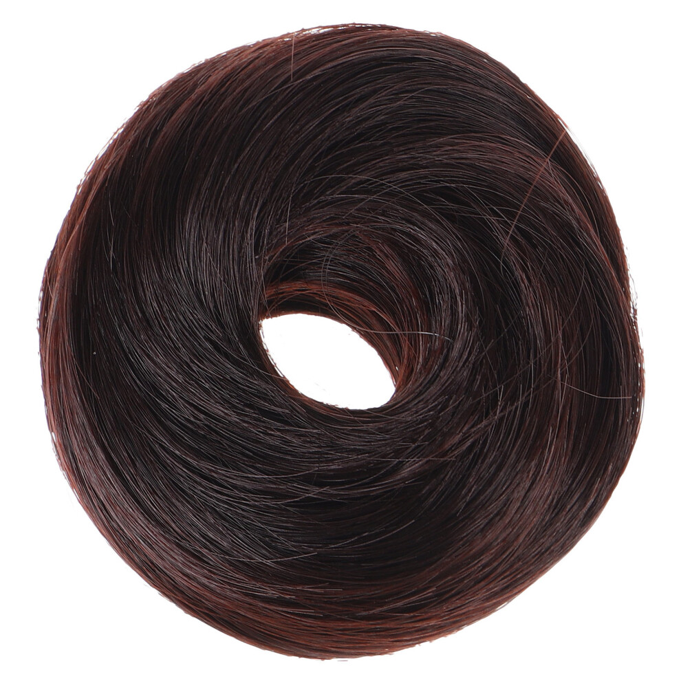 Totority Worgeous Flair Bun Wig Woman Miss 5.50X4.80x3.00cm Dark Brown