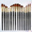 20pcs Set Student Wooden Pole Two-Color Bamboo 4