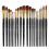 20pcs Set Student Wooden Pole Two-Color Bamboo 8