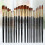 20pcs Set Student Wooden Pole Two-Color Bamboo 10