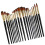 20pcs Set Student Wooden Pole Two-Color Bamboo 6