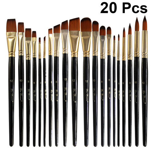 20pcs Set Student Wooden Pole Two-Color Bamboo