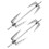 2pcs Stainless Steel Rotating Chicken Forks For Oven Roasting 9