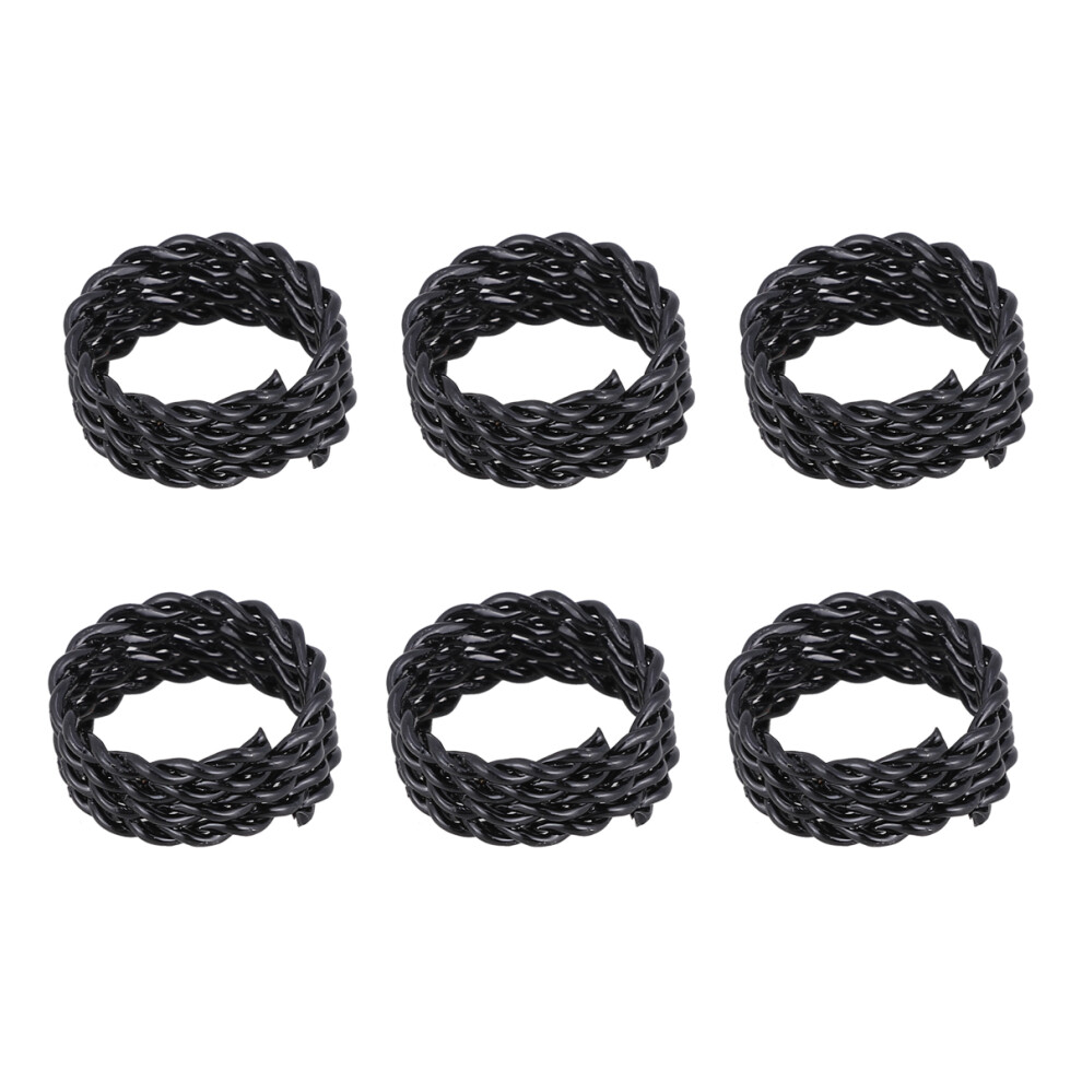 Vaguelly Unisex Black 30Pcs Metal Hair Rings Hair Extensions Accessories