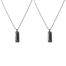 2 Pcs Music Harmonica Toy Whistle Pendant Necklace For Lovers