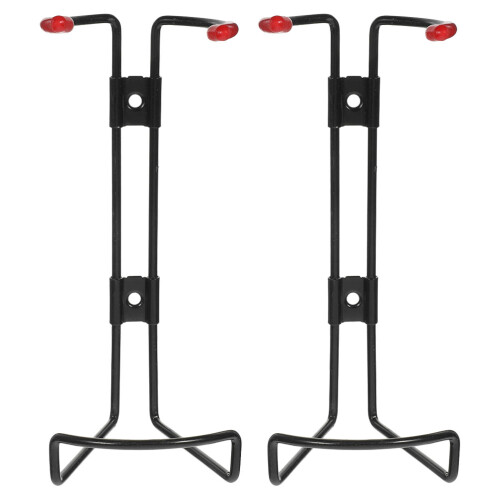 2Pcs Black Steel Fire Extinguisher Brackets Wall Mount for Home Use