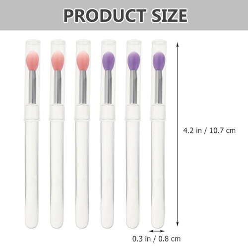 Raindrops  6 Pcs Liners Silicone Lip Brush Liquid Cosmetics Applicator 1