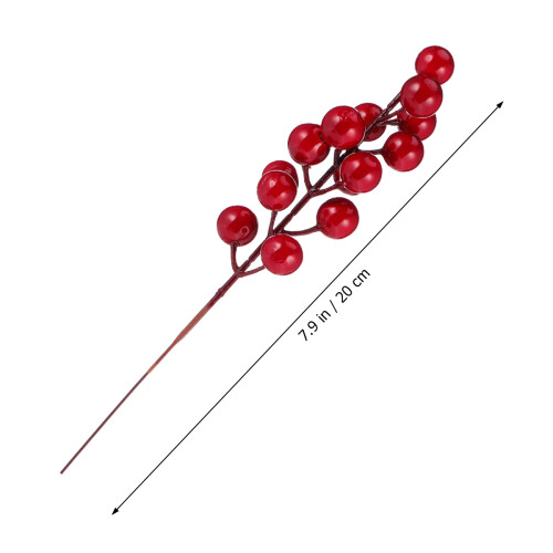 10pcs Artificial Berry Picks Red Christmas Decorations Red Berry Picks 1