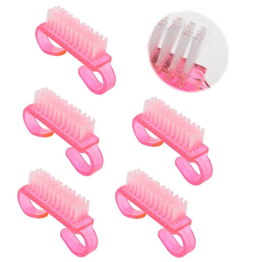 Vaguelly 5 Pcs Edge Nails Brushes Cleaning For Toe Scrub Scrubber Fingernail