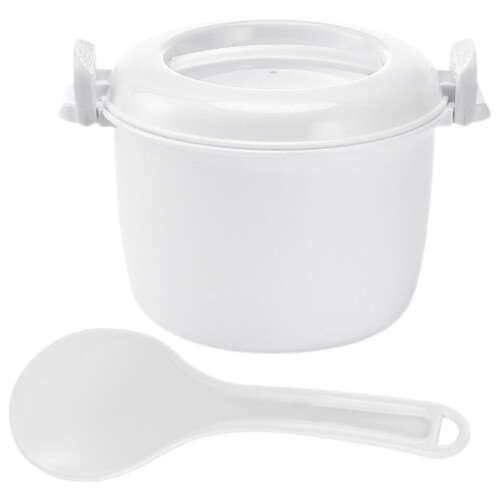 Dorm Rice Cooker 1set White Plastic With Food Warming Use