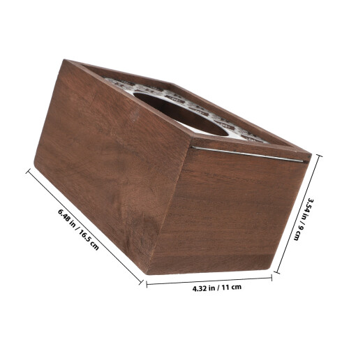 1Boîte À Mouchoirs Bois Marron Pour Bureau Décoration Intérieure 1