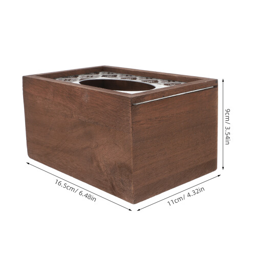 1Boîte À Mouchoirs Bois Marron Pour Bureau Décoration Intérieure 2