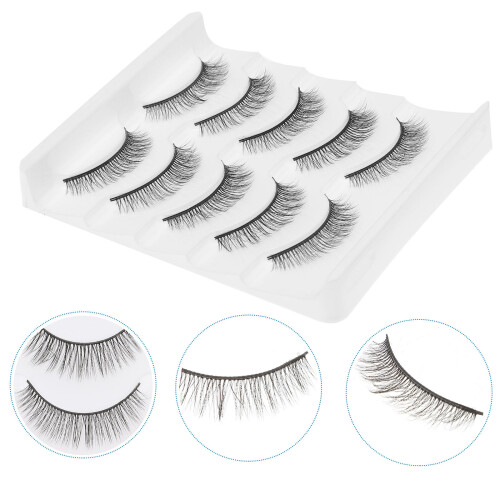5 Pairs Short False Eyelashes Natural Look Cosmetics 2