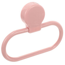 Pink Durable ABS Towel Holder Self-Adhesive No Drilling Towel Ring