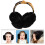 Fluffy Ear Muffs Black Synthetic Material 1pack 4