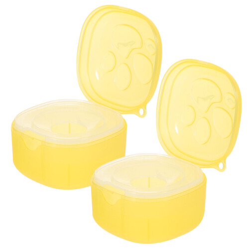 Compact Size Pacifier Holder Case Yellow Pp 2pcs