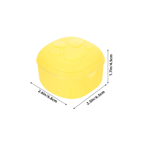Compact Size Pacifier Holder Case Yellow Pp 2pcs 1