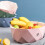 Pink Kitchen Drain Basket Double Layer Fruit Vegetable Strainer 7