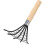 1pc Oyster Shell Digging Rake With Net Design Black 1