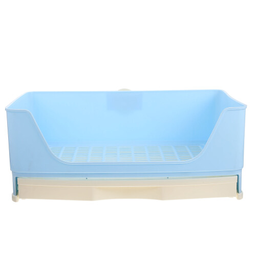 Bunny Potty Box Leak-Proof Blue Plastic For Hamster 1set