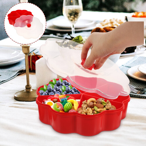 Lidded Snack Container Red Dry Fruit Storage Box 2