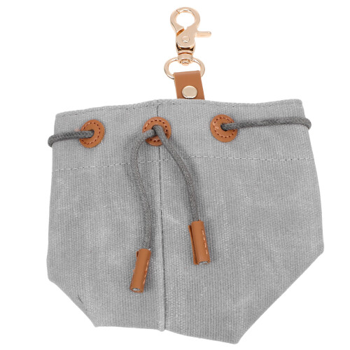 Dog Treat Pouch Small Canvas Grey 1pcs 2