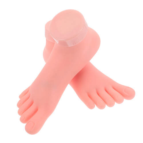 Silicone Foot Display Model Realistic Design For Nail Art 2pcs