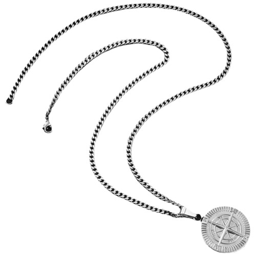 Nautische Kompass Halskette Silber Clavicle Anhänger 1