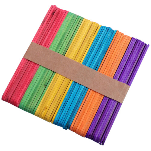 Popsicles Sticks Blue Diy Material Popsicle Stick 200set