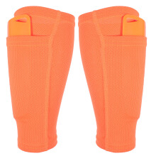 1Set Fußball Schienbeinschoner Mit Kabelstrumpf Atmungsaktiv Orange