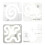 Sewing Patchwork Ruler Acrylic 4pcs 5.50x5.50x0.08in 1