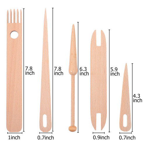 Wood Weaving Tool Set Khaki 1set 7.8x1in 1