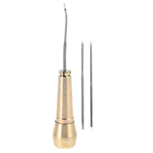 Shoe Making Tool Sewing Awl Copper Ergonomic 1 Set