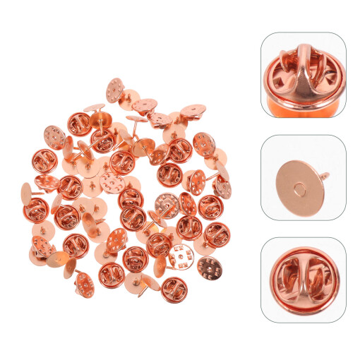 50Sets Metall Pin Halter Sicherer Verschluss Für Anstecker 2
