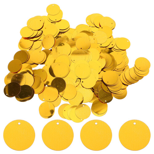 Plastic Holographic Gold Sequin For Latin Dance 3pcs 2
