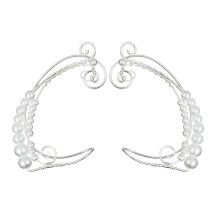 1Pair Silver Ear Cuff Hook Earrings Lightweight Clip on Gift for Girls