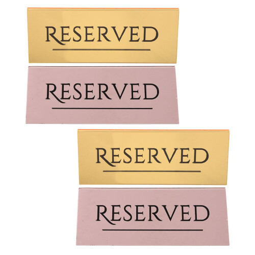 Restaurant Table Sign Reserved Wedding Signs Multi 4pcs