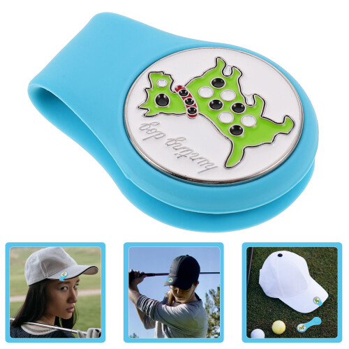 Blue Golf Hat Clip Practical 1set 3.3x1.2in 1