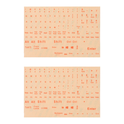 Raindrops  2 Sheets Keyboard Stickers Computer Film Clear Lettering 2