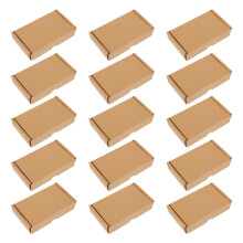 15Stk Kaffeefarbene Lagerungsboxen Aus Umweltfreundlicher Wellpappe