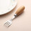 Fork Spoon Set 1 Set Stainless Steel Wood Handle Silver 5