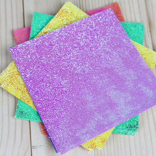 100 Pcs/2 Glitter Origami Beads Patterned Craft Paper Pearlescent 2