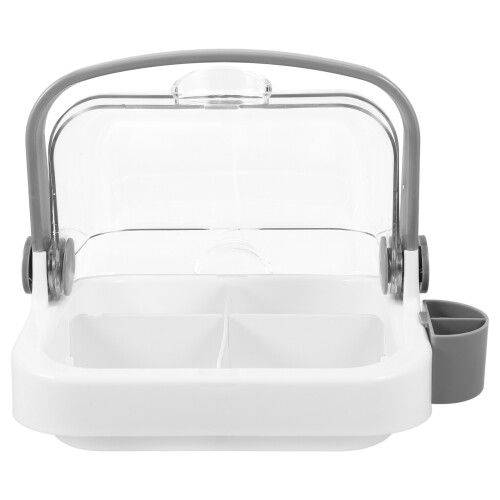 Food Serving Box Transparent Plastic Storage Holder 1pcs